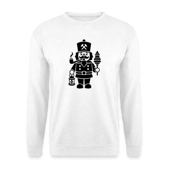 Bergmann Luck sur le fumoir - Sweat-shirt Unisexe - blanc - Devant