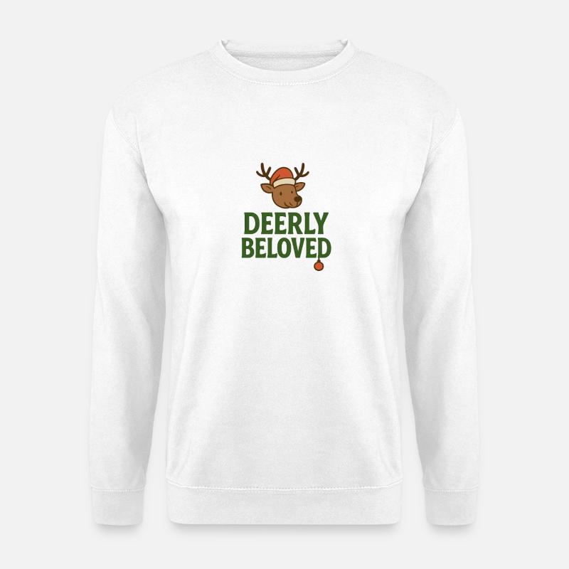 Hirschgeliebter Santa Deer - Unisex Pullover - Weiß