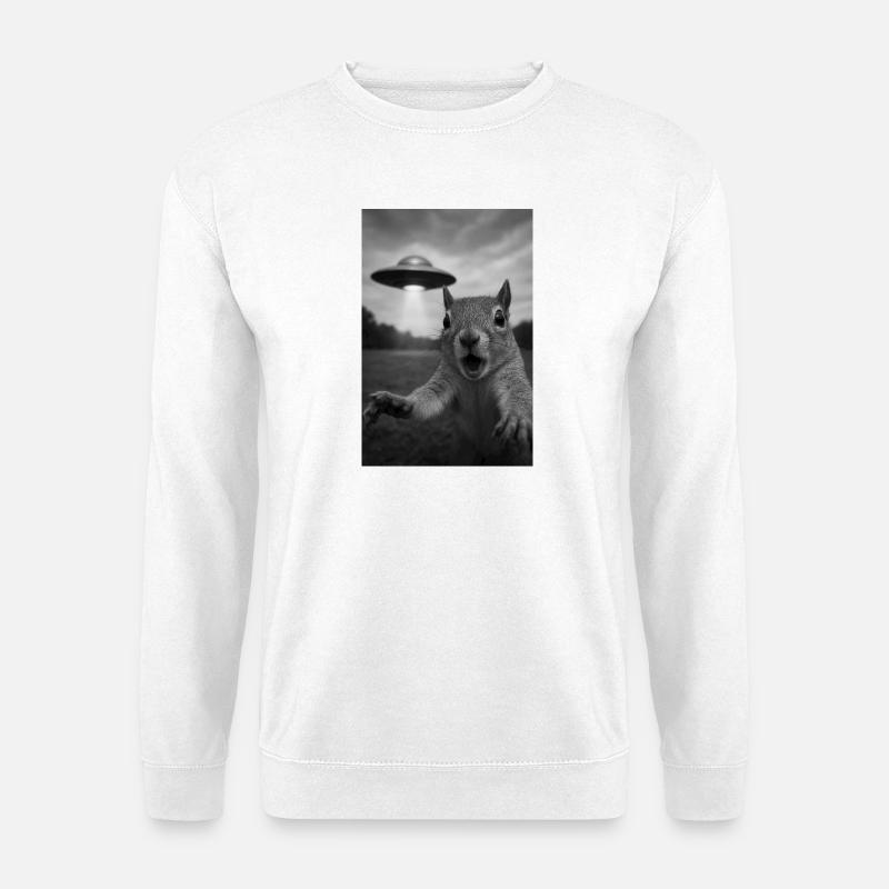 UFO Squirrel Encounter - Unisex Sweatshirt - white