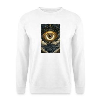 Golden Eye over Cosmic Labyrinth - Unisex Sweatshirt - white - Front