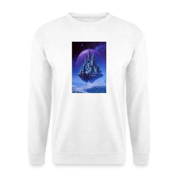 Château de cristal flottant au-dessus de la lune - Sweat-shirt Unisexe - blanc - Devant