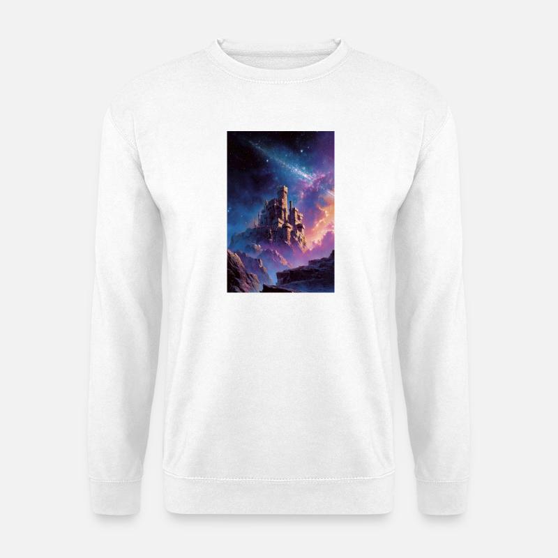 Nebula Castle in Starry Realm - Unisex Sweatshirt - white