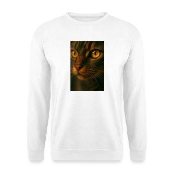 Katzenaugen schließen sich - Unisex Pullover - Weiß - Vorne