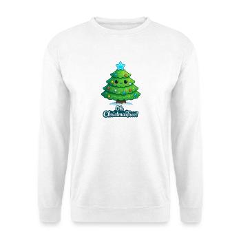 Kuscheliger Weihnachtsbaum mit Stern - Unisex Pullover - Weiß - Vorne