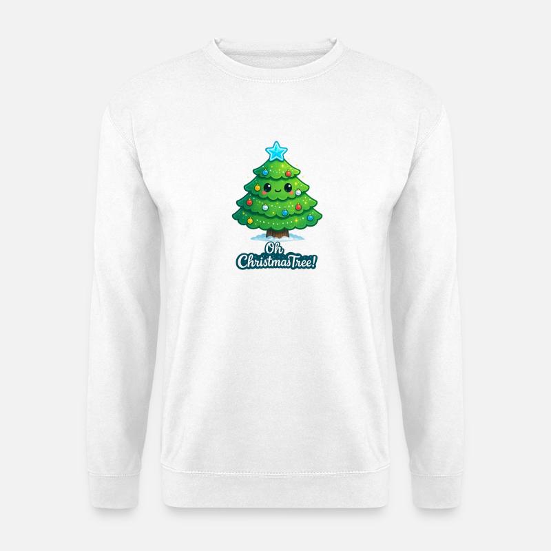 Cuddly Christmas tree with star - Unisex Sweatshirt - white
