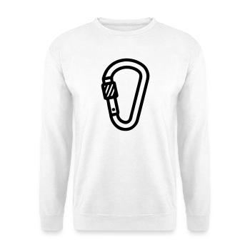 Karabiner Symbol Klettern - Unisex Pullover - Weiß - Vorne