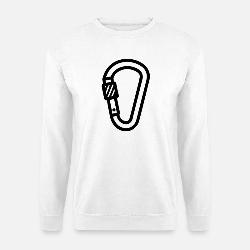 Karabiner Symbol Klettern - Unisex Pullover - Weiß