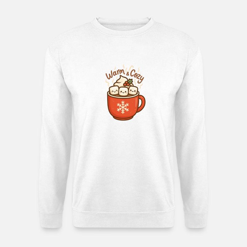 Warm cocoa with marshmallows - Unisex Sweatshirt - white