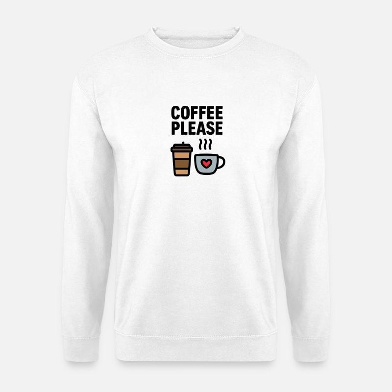 Herzkaffee Morgenzauber - Unisex Pullover - Weiß