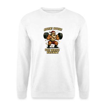 Merry Pump Wade Squat Santa Claus Gym - Unisex Sweatshirt - white - Front
