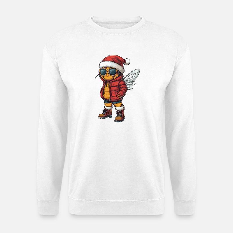 Biene Weihnachten Winter - Unisex Pullover - Weiß