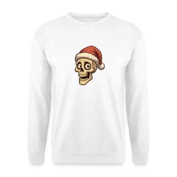 Weihnachtsmann-Weihnachtsschädel - Unisex Pullover - Weiß - Vorne