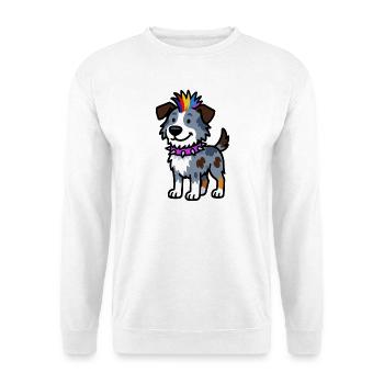  Australian Shepherd Punk Design - Unisex Pullover - Weiß - Vorne