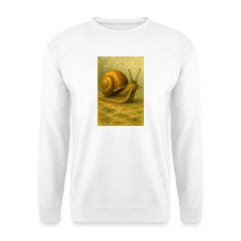 Golden snail in sepia tone - Unisex Sweatshirt - white - Front