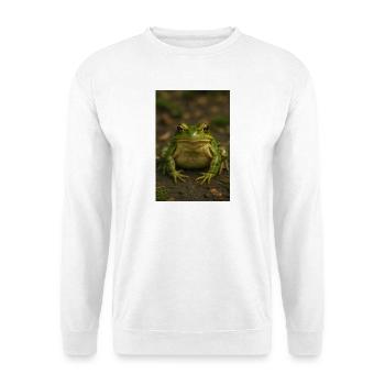 Green Frog Close Up Nature - Unisex Sweatshirt - white - Front