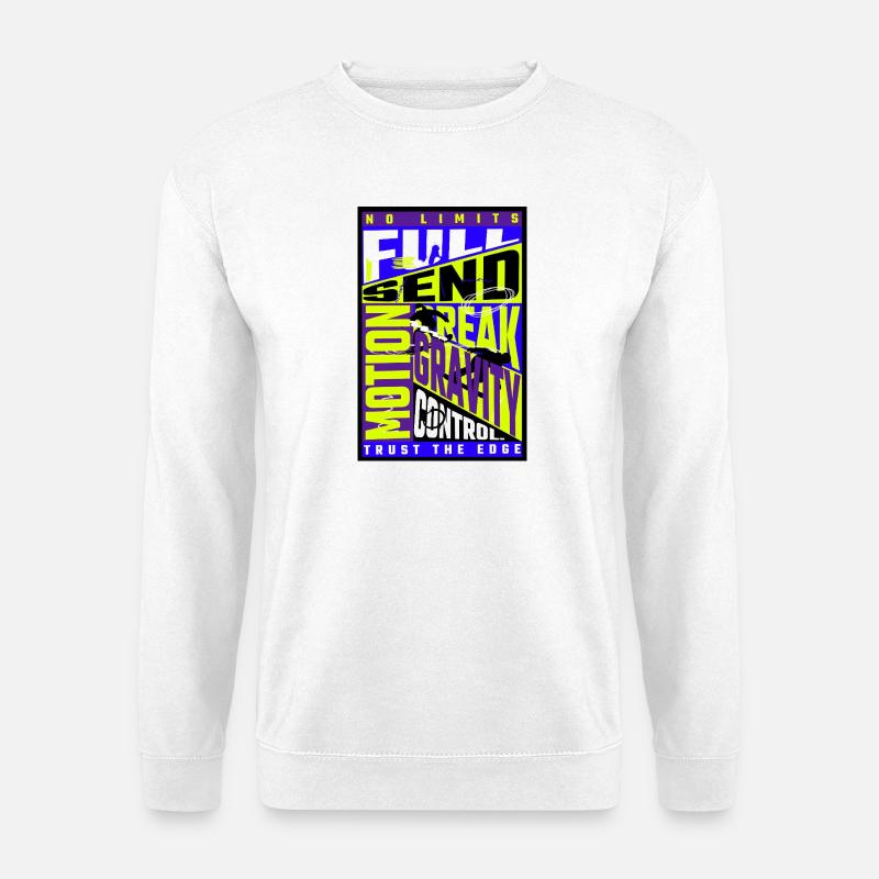 Snowboarding Design – Freestyle Gravity Control - Unisex Pullover - Weiß