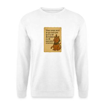 Pharaonischer Katzenhumor Alain Chabat - Unisex Pullover - Weiß - Vorne