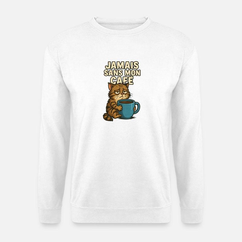 Never without my coffee - Unisex Sweatshirt - white