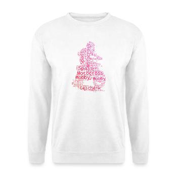 Motocross Liebe zum Anziehen - Unisex Pullover - Weiß - Vorne - Alina (178cm) & Michal (187cm)