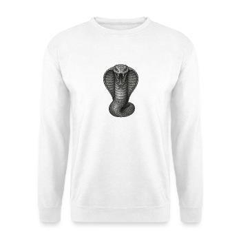 Kobra Graphitlinien-Illustration - Unisex Pullover - Weiß - Vorne