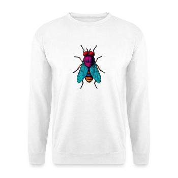 Couleur cosmique de la mouche néon - Sweat-shirt Unisexe - blanc - Devant
