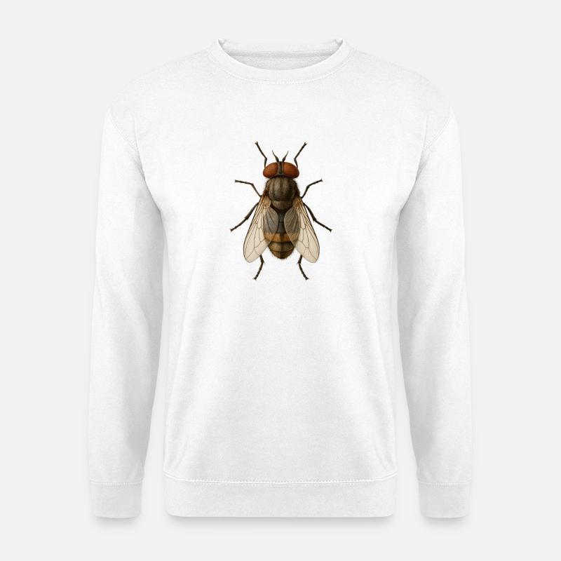 Hyperreal Fly Anatomy Tee - Unisex Sweatshirt - white