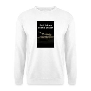 Roulez large, pensez étroit - Sweat-shirt Unisexe - blanc - Devant