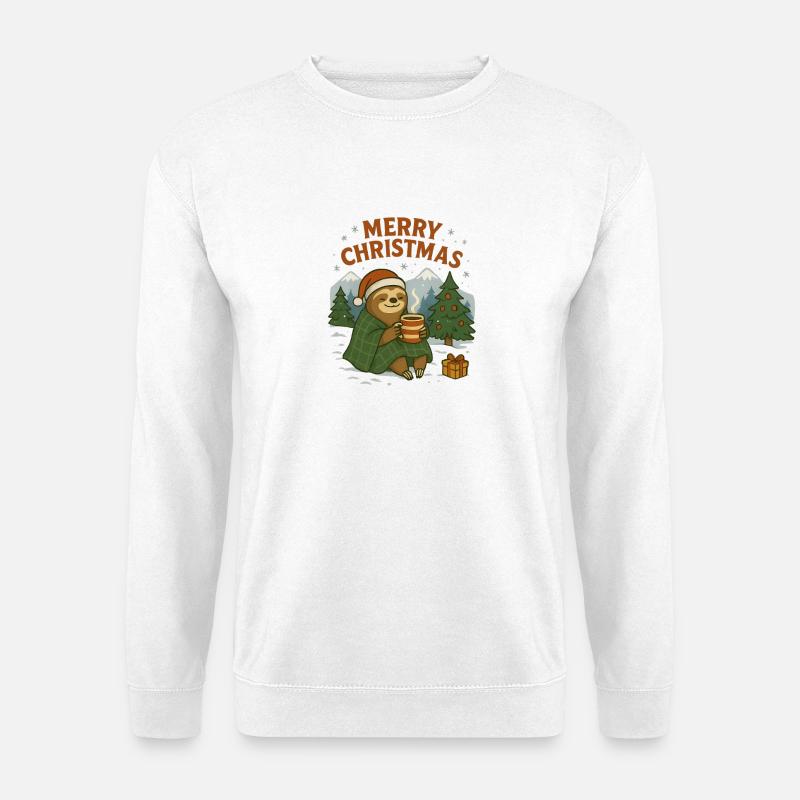 Weihnachtsfauli im Schnee - Unisex Pullover - Weiß