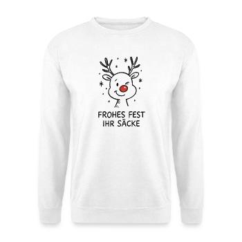 Renne Rudolph Joyeux Noël - Sweat-shirt Unisexe - blanc - Devant