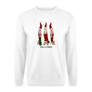 Trio du Père Noël Joyeux Noël - Sweat-shirt Unisexe - blanc - Devant