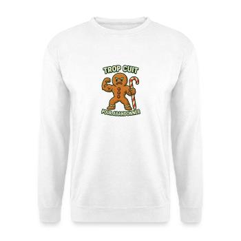 Gingig, muskulös, übergart - Unisex Pullover - Weiß - Vorne