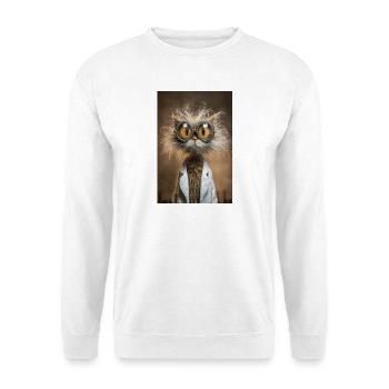Steampunk-Katzenwissenschaftler - Unisex Pullover - Weiß - Vorne