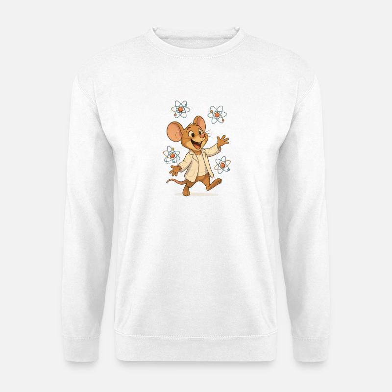 Atomic Scientist Mouse - Unisex Sweatshirt - white