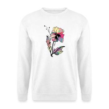 Blume - Unisex Pullover - Weiß - Vorne