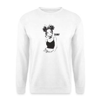Bunny Girl Stick Art - Unisex Sweatshirt - white - Front