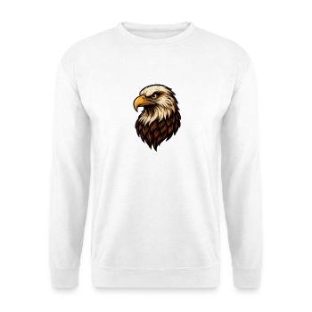 Powerful Eagle Head Illustration - Unisex Sweatshirt - white - Front