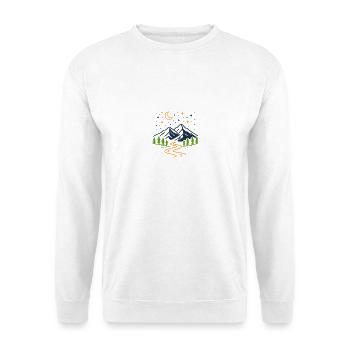 Nuit entre les montagnes et la rivière Orange - Sweat-shirt Unisexe - blanc - Devant