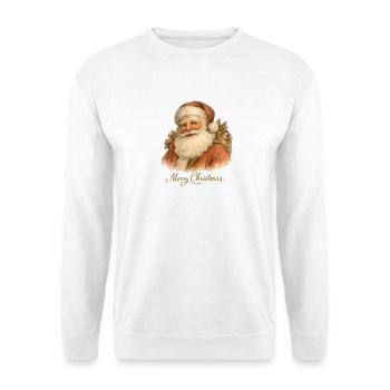 Weihnachten Santa Claus Merry Christmas Vintage - Unisex Pullover - Weiß - Vorne