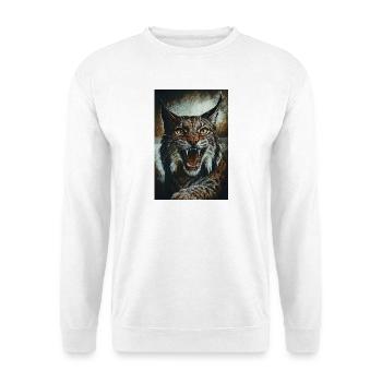 Wildkatze im Zorn - Unisex Pullover - Weiß - Vorne