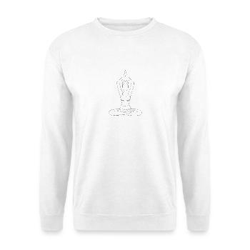 Silhouette zen de la posture de yoga - Sweat-shirt Unisexe - blanc - Devant