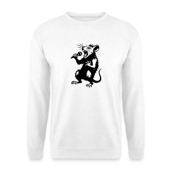 Wolfsänger am Mikro - Unisex Pullover - Weiß - Vorne