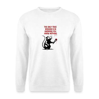 Rat knows that she doesn't know anything - Unisex Sweatshirt - white - Front