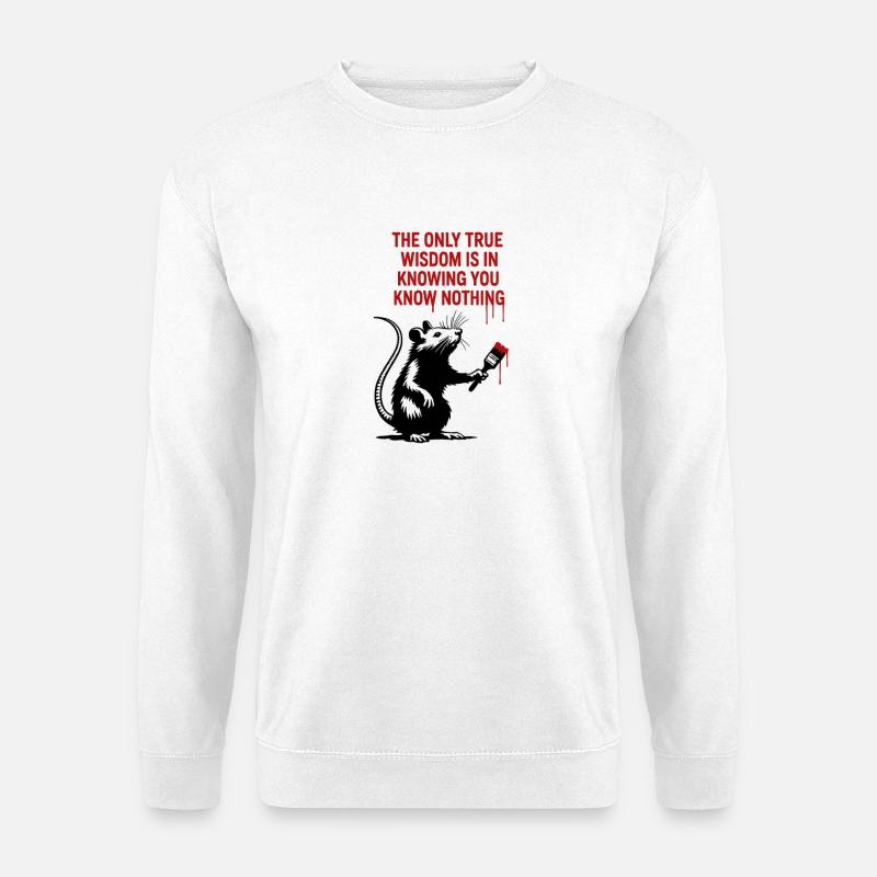 Ratte weiß, dass sie nichts weiß - Unisex Pullover - Weiß