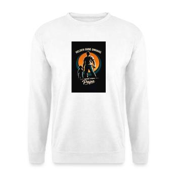 Heroes without a cape: Dad - Unisex Sweatshirt - white - Front