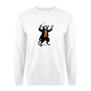 Rat as a conductor in a tuxedo - Unisex Sweatshirt - white - Front