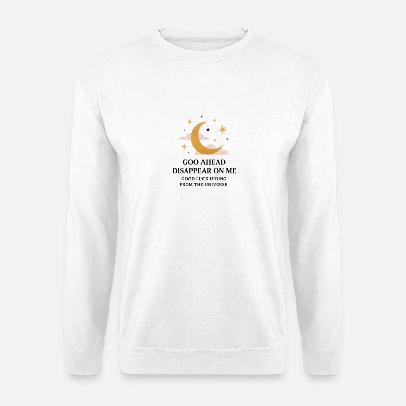 Mondbeschienene Verschwindende Kosmische Flucht - Unisex Pullover - Weiß