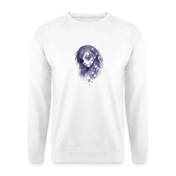 Tentacle portrait in blue | Zombie Girl - Unisex Sweatshirt - white - Front