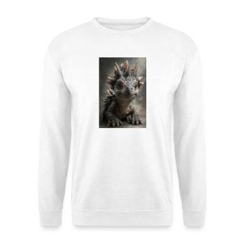 Portrait du Petit Stégosaure - Sweat-shirt Unisexe - blanc - Devant