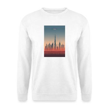 Dubai Skyline dans des teintes pastel - Sweat-shirt Unisexe - blanc - Devant