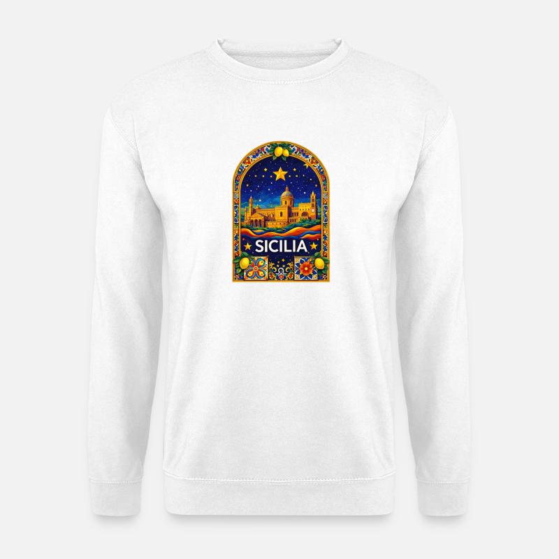 Sicilia palermo - Unisex Pullover - Weiß